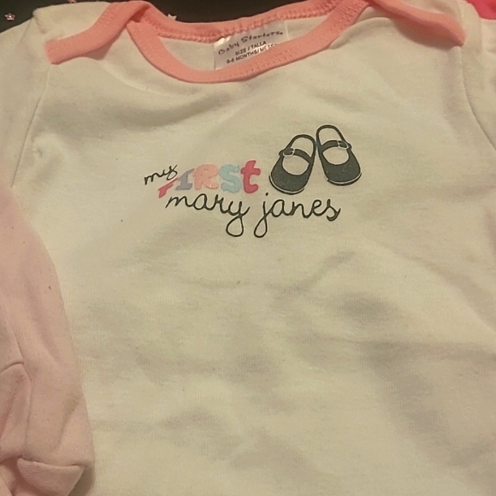 Lot of 0-3M Girl Onesies and Bottoms - Picture 2 of 9